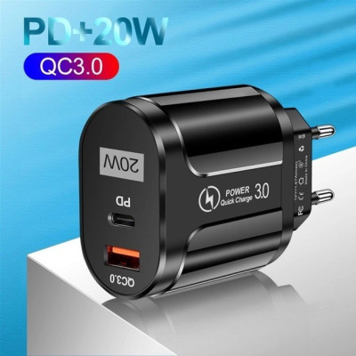 Сетевое зарядное устройство Mirrow USB Type-C Super Charge/Quick Charge 3.0 PD 20W Black (366589741) Сетевое зарядное устройство Mirrow USB Type-C Super Charge/Quick Charge 3.0 PD 20W Black (366589741)