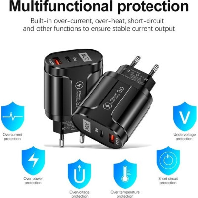 Сетевое зарядное устройство Mirrow USB Type-C Super Charge/Quick Charge 3.0 PD 20W Black (366589741) Сетевое зарядное устройство Mirrow USB Type-C Super Charge/Quick Charge 3.0 PD 20W Black (366589741)