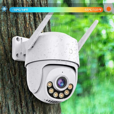 IP камера видеонаблюдения RIAS N806 (iCSee APP) Wi-Fi 2MP уличная с удаленным доступом White IP камера видеонаблюдения RIAS N806 (iCSee APP) Wi-Fi 2MP уличная с удаленным доступом White