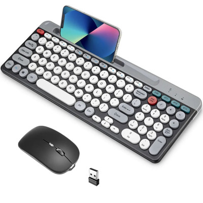 Комплект беспроводной клавиатура с мышью RIAS ZYG-806 Grey-Black Комплект беспроводной клавиатура с мышью RIAS ZYG-806 Grey-Black