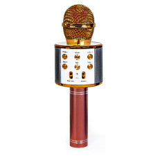 Беспроводной микрофон-караоке Wster MP3 Bluetooth Pink and Gold (1525693038)