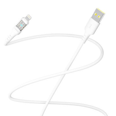 Кабель для заряджання та обміну даними USB Yoki YK-CY23 CYBER Series USB/Lightning 12W 2.4A/5V 1.2 m Білий Кабель для заряджання та обміну даними USB Yoki YK-CY23 CYBER Series USB/Lightning 12W 2.4A/5V 1.2 m Білий