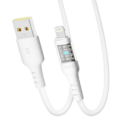 Кабель для заряджання та обміну даними USB Yoki YK-CY23 CYBER Series USB/Lightning 12W 2.4A/5V 1.2 m Білий Кабель для заряджання та обміну даними USB Yoki YK-CY23 CYBER Series USB/Lightning 12W 2.4A/5V 1.2 m Білий