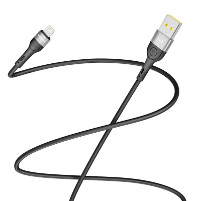 Кабель для зарядки и обмена данными USB Yoki YK-EX11 EXTRA Series USB/Lightning 12W 2.4A/5V 1.2 m Black Кабель для зарядки и обмена данными USB Yoki YK-EX11 EXTRA Series USB/Lightning 12W 2.4A/5V 1.2 m Black