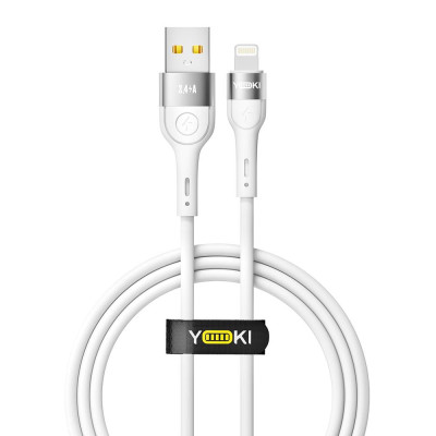 Кабель для зарядки и обмена данными USB Yoki YK-EX11 EXTRA Series USB/Lightning 12W 2.4A/5V 1.2 m White