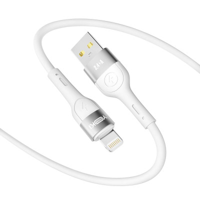 Кабель для зарядки и обмена данными USB Yoki YK-EX11 EXTRA Series USB/Lightning 12W 2.4A/5V 1.2 m White Кабель для зарядки и обмена данными USB Yoki YK-EX11 EXTRA Series USB/Lightning 12W 2.4A/5V 1.2 m White