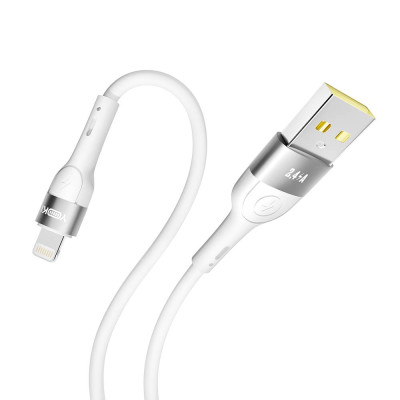 Кабель для зарядки и обмена данными USB Yoki YK-EX11 EXTRA Series USB/Lightning 12W 2.4A/5V 1.2 m White Кабель для зарядки и обмена данными USB Yoki YK-EX11 EXTRA Series USB/Lightning 12W 2.4A/5V 1.2 m White