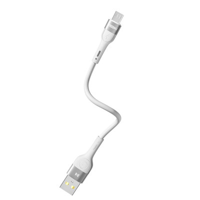 Кабель для заряджання та обміну даними USB Yoki YK-EX11 EXTRA Series USB/МicroUSB 60W 3A/20V 0.25 m White