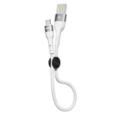 Кабель для заряджання та обміну даними USB Yoki YK-EX11 EXTRA Series USB/МicroUSB 60W 3A/20V 0.25 m White