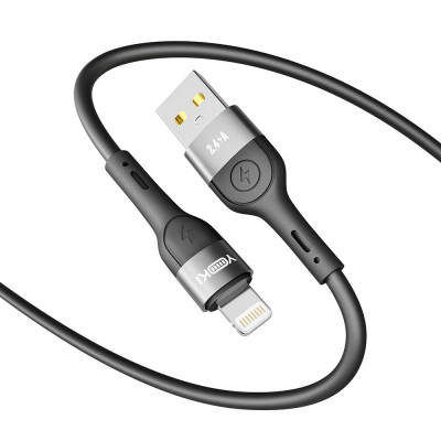 Кабель для зарядки и обмена данными USB Yoki YK-EX11 EXTRA Series USB/Lightning 12W 2.4A/5V 2 m Black Кабель для зарядки и обмена данными USB Yoki YK-EX11 EXTRA Series USB/Lightning 12W 2.4A/5V 2 m Black