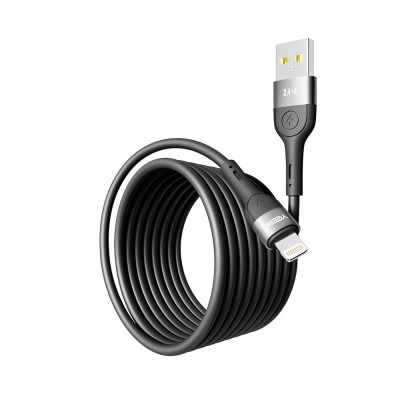 Кабель для зарядки и обмена данными USB Yoki YK-EX11 EXTRA Series USB/Lightning 12W 2.4A/5V 2 m Black Кабель для зарядки и обмена данными USB Yoki YK-EX11 EXTRA Series USB/Lightning 12W 2.4A/5V 2 m Black