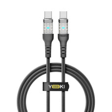 Кабель для зарядки и обмена данными USB Yoki YK-CY23 CYBER Series Type-C to Type-C 60W 3A/20V 1.2 m Черный