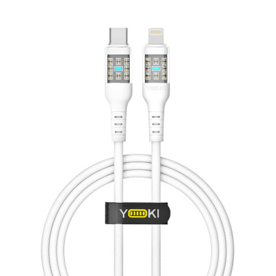 Кабель для зарядки и обмена данными USB Yoki YK-CY23 CYBER Series Type-C to Lightning 30W 3A/10V 1.2 m Белый