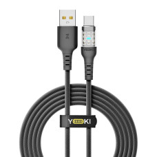 Кабель для зарядки и обмена данными USB Yoki YK-CY23 CYBER Series USB/Type C 60W 3A/20V 2 m Черный