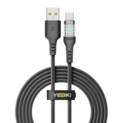 Кабель для зарядки и обмена данными USB Yoki YK-CY23 CYBER Series USB/Type C 60W 3A/20V 2 m Черный
