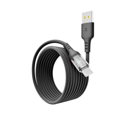 Кабель для зарядки и обмена данными USB Yoki YK-CY23 CYBER Series USB/Type C 60W 3A/20V 2 m Черный Кабель для зарядки и обмена данными USB Yoki YK-CY23 CYBER Series USB/Type C 60W 3A/20V 2 m Черный