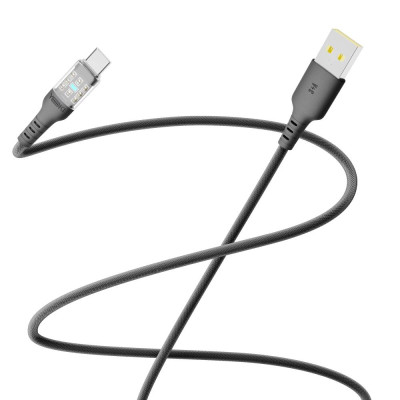Кабель для зарядки и обмена данными USB Yoki YK-CY23 CYBER Series USB/Type C 60W 3A/20V 2 m Черный Кабель для зарядки и обмена данными USB Yoki YK-CY23 CYBER Series USB/Type C 60W 3A/20V 2 m Черный
