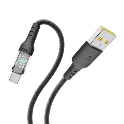 Кабель для зарядки и обмена данными USB Yoki YK-CY23 CYBER Series USB/Type C 60W 3A/20V 2 m Черный Кабель для зарядки и обмена данными USB Yoki YK-CY23 CYBER Series USB/Type C 60W 3A/20V 2 m Черный