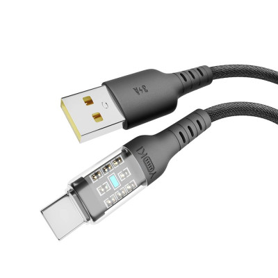 Кабель для зарядки и обмена данными USB Yoki YK-CY23 CYBER Series USB/Type C 60W 3A/20V 2 m Черный Кабель для зарядки и обмена данными USB Yoki YK-CY23 CYBER Series USB/Type C 60W 3A/20V 2 m Черный