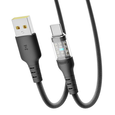 Кабель для зарядки и обмена данными USB Yoki YK-CY23 CYBER Series USB/Type C 60W 3A/20V 2 m Черный Кабель для зарядки и обмена данными USB Yoki YK-CY23 CYBER Series USB/Type C 60W 3A/20V 2 m Черный