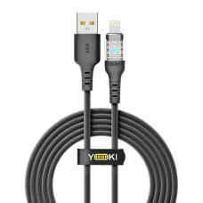 Кабель для зарядки и обмена данными USB Yoki YK-CY23 CYBER Series USB/Lightning 12W 2.4A/5V 2 m Черный
