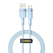 Кабель для зарядки и обмена данными USB Yoki YK-ST41 STYLE Series USB/Type C 60W 3A/20V 1.2 m Blue