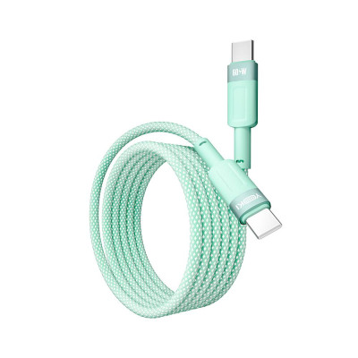 Кабель для зарядки и обмена данными USB Yoki YK-ST41 STYLE Series Type-C to Type-C 60W 3A/20V 1.2 m Зеленый Кабель для зарядки и обмена данными USB Yoki YK-ST41 STYLE Series Type-C to Type-C 60W 3A/20V 1.2 m Зеленый