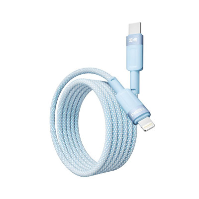Кабель для заряджання та обміну даними USB Yoki YK-ST41 STYLE Series Type-C to Lightning 30W 3A/10V 1.2 m Blue