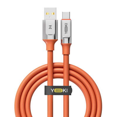 Кабель для зарядки и обмена данными USB Yoki YK-UL61 ULTRA Series USB/Type C 60W 3A/20V 1.2 m Оранжевый