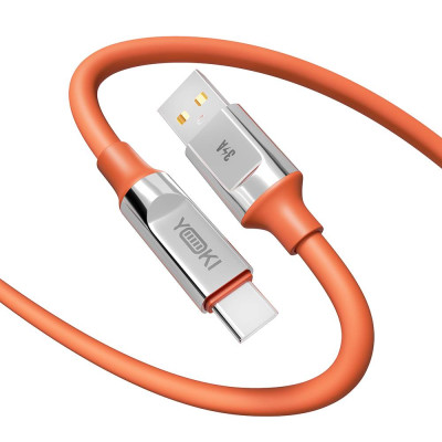 Кабель для зарядки и обмена данными USB Yoki YK-UL61 ULTRA Series USB/Type C 60W 3A/20V 1.2 m Оранжевый Кабель для зарядки и обмена данными USB Yoki YK-UL61 ULTRA Series USB/Type C 60W 3A/20V 1.2 m Оранжевый