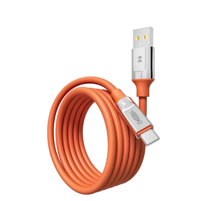 Кабель для зарядки и обмена данными USB Yoki YK-UL61 ULTRA Series USB/Type C 60W 3A/20V 1.2 m Оранжевый Кабель для зарядки и обмена данными USB Yoki YK-UL61 ULTRA Series USB/Type C 60W 3A/20V 1.2 m Оранжевый