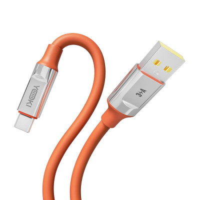 Кабель для зарядки и обмена данными USB Yoki YK-UL61 ULTRA Series USB/Type C 60W 3A/20V 1.2 m Оранжевый Кабель для зарядки и обмена данными USB Yoki YK-UL61 ULTRA Series USB/Type C 60W 3A/20V 1.2 m Оранжевый