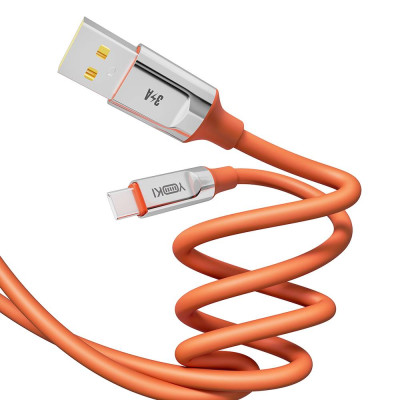 Кабель для зарядки и обмена данными USB Yoki YK-UL61 ULTRA Series USB/Type C 60W 3A/20V 1.2 m Оранжевый Кабель для зарядки и обмена данными USB Yoki YK-UL61 ULTRA Series USB/Type C 60W 3A/20V 1.2 m Оранжевый