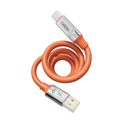 Кабель для зарядки и обмена данными USB Yoki YK-UL61 ULTRA Series USB/Type C 60W 3A/20V 1.2 m Оранжевый Кабель для зарядки и обмена данными USB Yoki YK-UL61 ULTRA Series USB/Type C 60W 3A/20V 1.2 m Оранжевый
