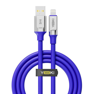 Кабель для зарядки и обмена данными USB Yoki YK-UL61 ULTRA Series USB/Lightning 12W 2.4A/5V 1.2 m Blue