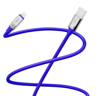 Кабель для зарядки и обмена данными USB Yoki YK-UL61 ULTRA Series USB/Lightning 12W 2.4A/5V 1.2 m Blue Кабель для зарядки и обмена данными USB Yoki YK-UL61 ULTRA Series USB/Lightning 12W 2.4A/5V 1.2 m Blue
