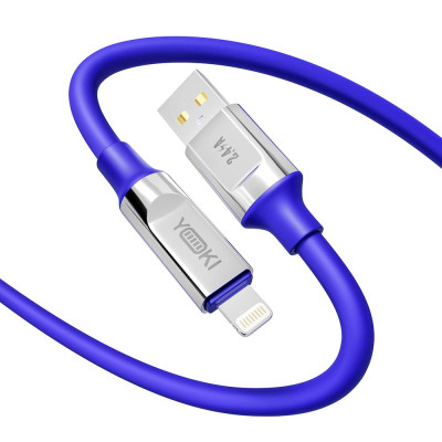 Кабель для зарядки и обмена данными USB Yoki YK-UL61 ULTRA Series USB/Lightning 12W 2.4A/5V 1.2 m Blue Кабель для зарядки и обмена данными USB Yoki YK-UL61 ULTRA Series USB/Lightning 12W 2.4A/5V 1.2 m Blue