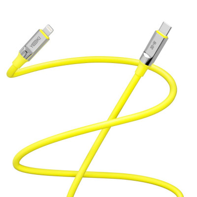 Кабель для заряджання та обміну даними USB Yoki YK-UL61 ULTRA Series Type-C to Lightning 30W 3A/10V 1.2 m Yellow Кабель для заряджання та обміну даними USB Yoki YK-UL61 ULTRA Series Type-C to Lightning 30W 3A/10V 1.2 m Yellow