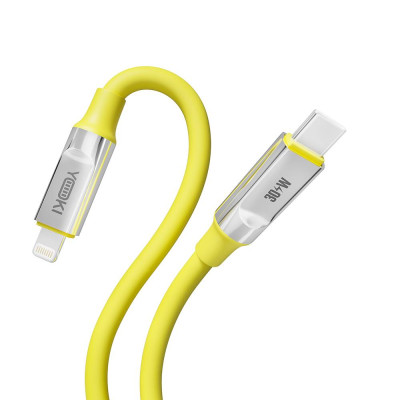 Кабель для заряджання та обміну даними USB Yoki YK-UL61 ULTRA Series Type-C to Lightning 30W 3A/10V 1.2 m Yellow Кабель для заряджання та обміну даними USB Yoki YK-UL61 ULTRA Series Type-C to Lightning 30W 3A/10V 1.2 m Yellow