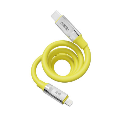 Кабель для заряджання та обміну даними USB Yoki YK-UL61 ULTRA Series Type-C to Lightning 30W 3A/10V 1.2 m Yellow Кабель для заряджання та обміну даними USB Yoki YK-UL61 ULTRA Series Type-C to Lightning 30W 3A/10V 1.2 m Yellow