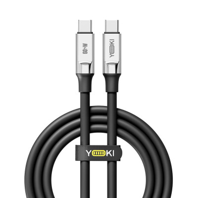 Кабель для зарядки и обмена данными USB Yoki YK-UL61 ULTRA Series Type-C to Type-C 60W 3A/20V 1.2 m Black