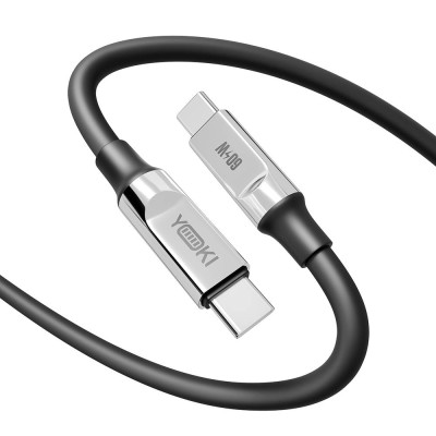 Кабель для зарядки и обмена данными USB Yoki YK-UL61 ULTRA Series Type-C to Type-C 60W 3A/20V 1.2 m Black