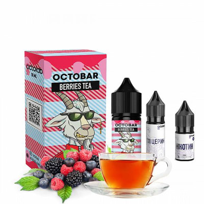 Набор для самозамеса солевой Octobar NFT 10 мл 0-50 мг Berries Tea Ягодный чай (16122-hbr)