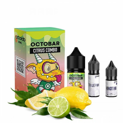 Набор для самозамеса солевой Octobar NFT 10 мл 0-50 мг Citrus Combo Лимон лайм (16123-hbr)