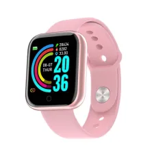 Фітнес-браслет No Brand Band D20 пульсометр, тонометр, крокомір Pink (16095-hbr)