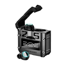 Навушники бездротові TWS M25 з Павер Банком 2000 mah Кейс Black, навушники Black (16068-hbr)
