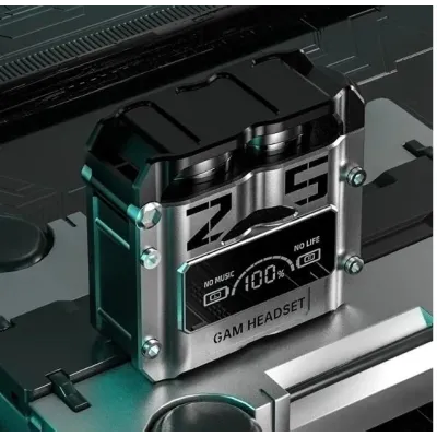 Навушники бездротові TWS M25 з Павер Банком 2000 mah Кейс Silver навушники Black (16069-hbr)