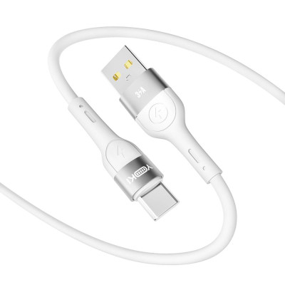 Кабель для заряджання та обміну даними Yoki YK-EX11 EXTRA Series USB/Type C 60W 3A/20V 1.2 m White Кабель для заряджання та обміну даними Yoki YK-EX11 EXTRA Series USB/Type C 60W 3A/20V 1.2 m White