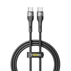 Кабель для зарядки и обмена данными Yoki YK-EX11 EXTRA Series Type-C to Type-C 60W 3A/20V 1.2 m Black