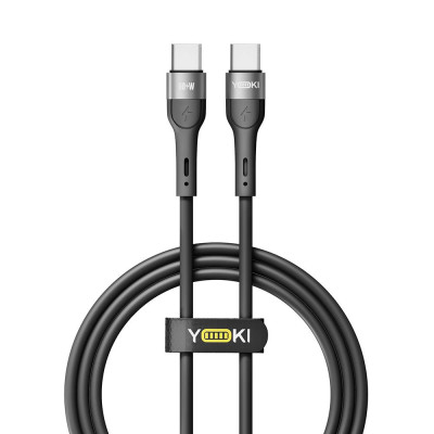 Кабель для зарядки и обмена данными Yoki YK-EX11 EXTRA Series Type-C to Type-C 60W 3A/20V 1.2 m Black